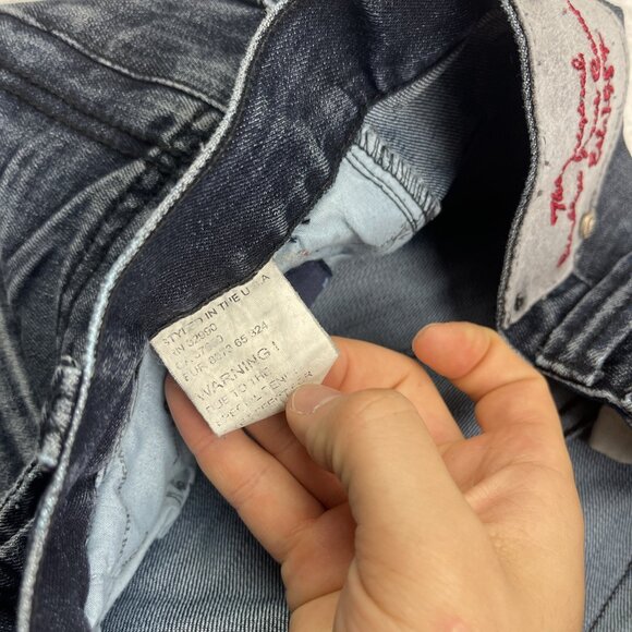 Vintage Karl Kani Jeans Patchwork Denim Baggy Hip Hop USA Men’s Read* - Picture 11 of 16